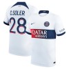 Maillot de Supporter Paris Saint-Germain C. Soler 28 Extérieur 2023-24 Pour Homme